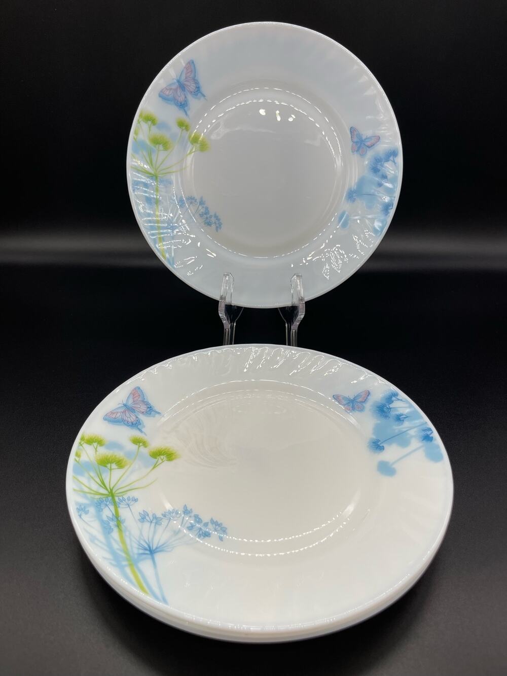 Vintage Gold Coast Set of 4 Salad Plates Butterflies Flowers 8"